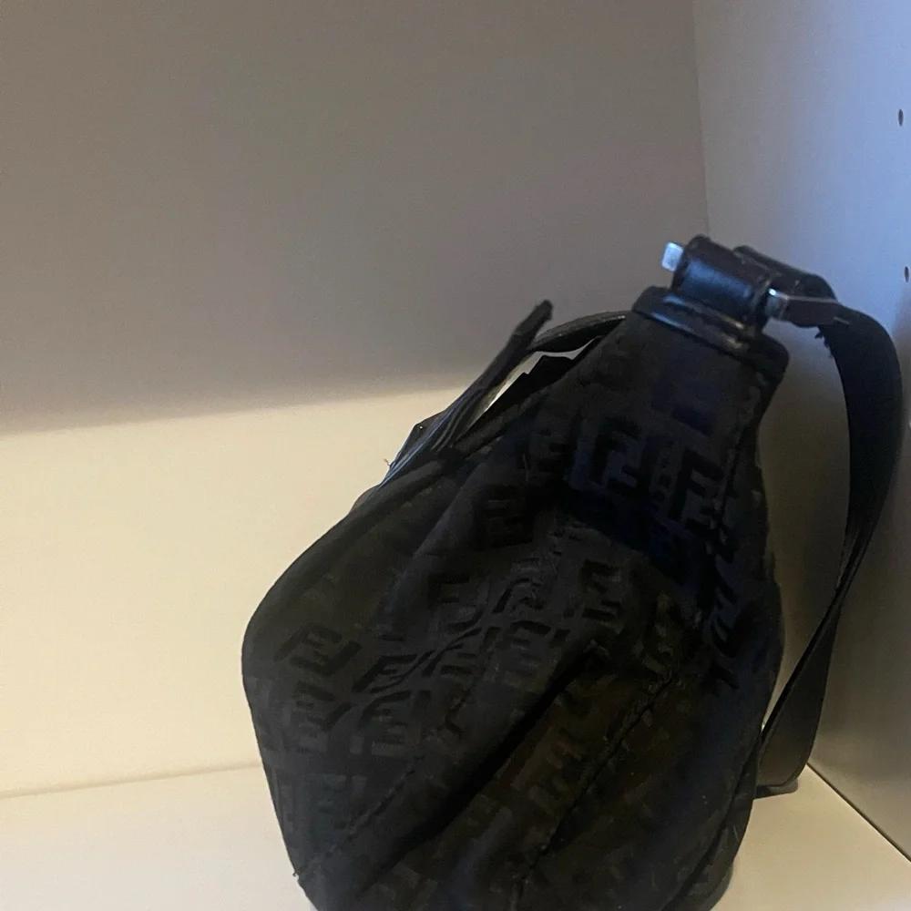 Fendi Black Zucca Print Handbag - Picture 2 of 16